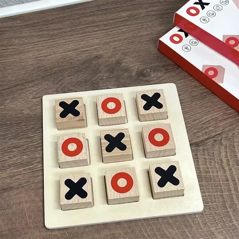 JUEGO GATO MADERA JUGUETE DIDACTICO XOXO TICTAC TRES EN RAYA - 4
