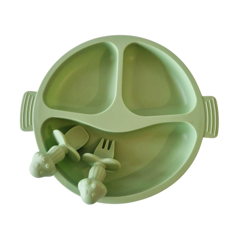 SET PLATO + SERVICIOS SILICONA BEBE VAJILLA DE APRENDIZAJE - 2