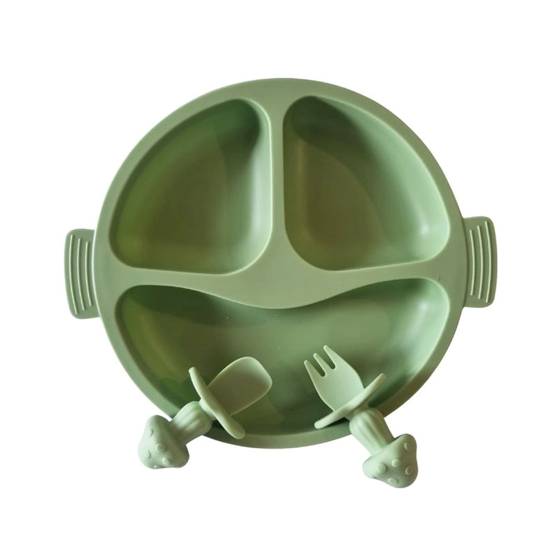 SET PLATO + SERVICIOS SILICONA BEBE VAJILLA DE APRENDIZAJE - 4