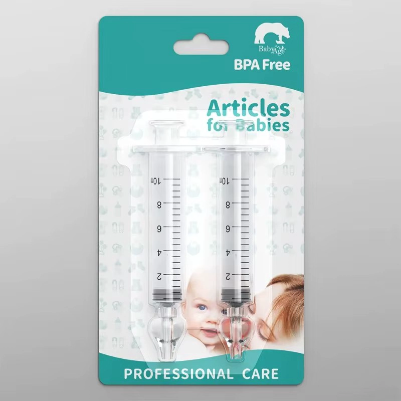 JERINGA PACK 2 ASPIRADOR NASAL PARA LAVADO MOCOS NARIZ BEBE - 2
