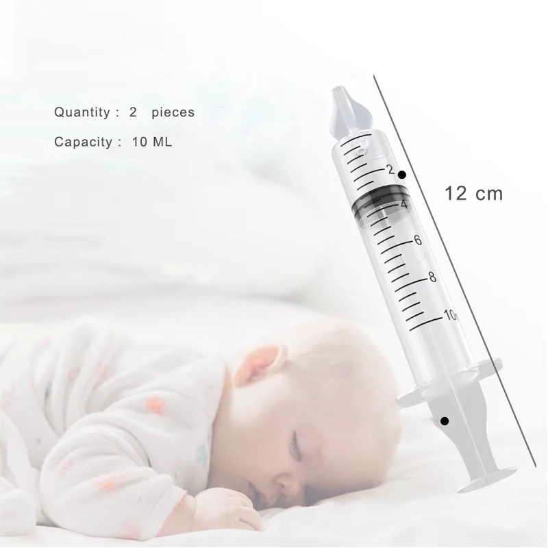 JERINGA PACK 2 ASPIRADOR NASAL PARA LAVADO MOCOS NARIZ BEBE - 4