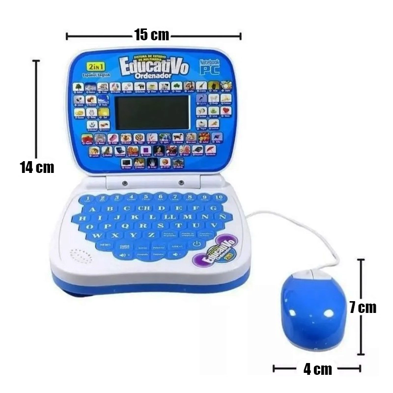 MINI ORDENADOR DIDACTICO EDUCATIVO JUGUETE NOTEBOOK MOUSE - 2