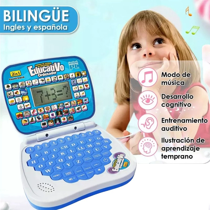 MINI ORDENADOR DIDACTICO EDUCATIVO JUGUETE NOTEBOOK MOUSE - 3