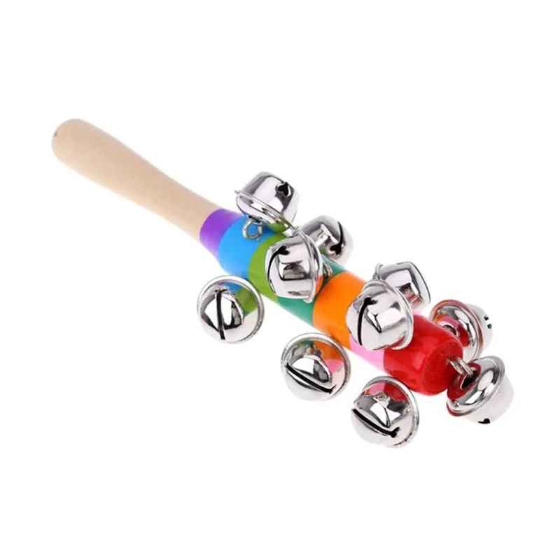 CASCABEL PARA NIÑOS JUGUETE MUSICAL DE RITMO MANGO MADERA - 1