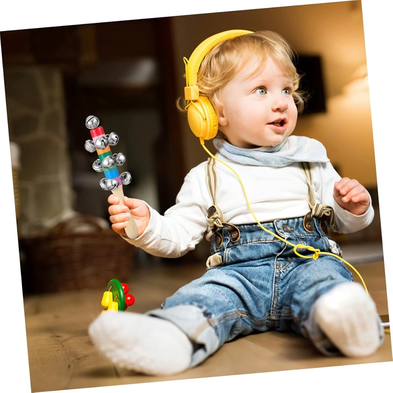 CASCABEL PARA NIÑOS JUGUETE MUSICAL DE RITMO MANGO MADERA - 6