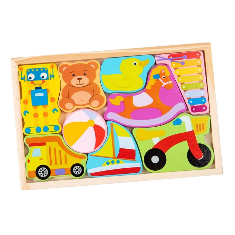 ROMPECABEZA PUZZLE ENCAJE DE MADERA JUGUETE DIDACTICO NIÑOS - 1