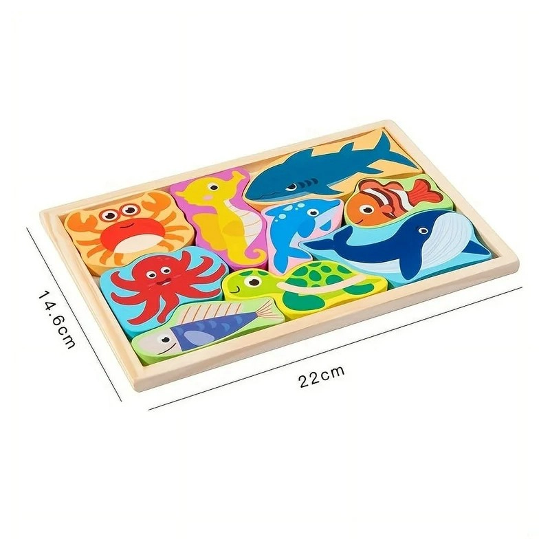 ROMPECABEZA PUZZLE ENCAJE DE MADERA JUGUETE DIDACTICO NIÑOS - 3