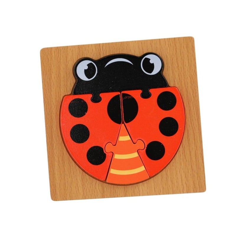 PUZZLE ROMPECABEZA DE MADERA ENCAJE DIDACTICO 15X15CM - 1