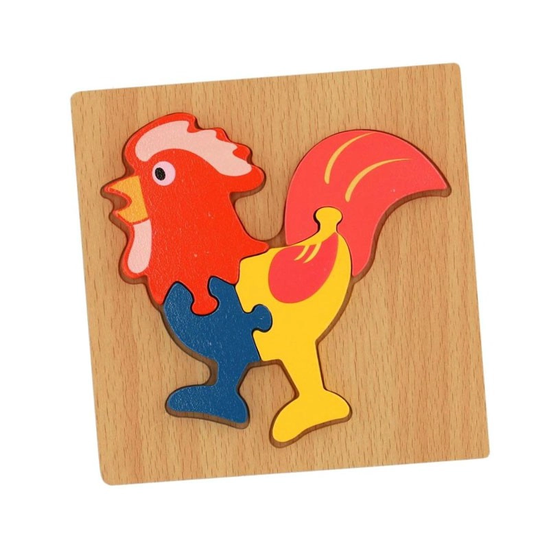 PUZZLE ROMPECABEZA DE MADERA ENCAJE DIDACTICO 15X15CM - 1