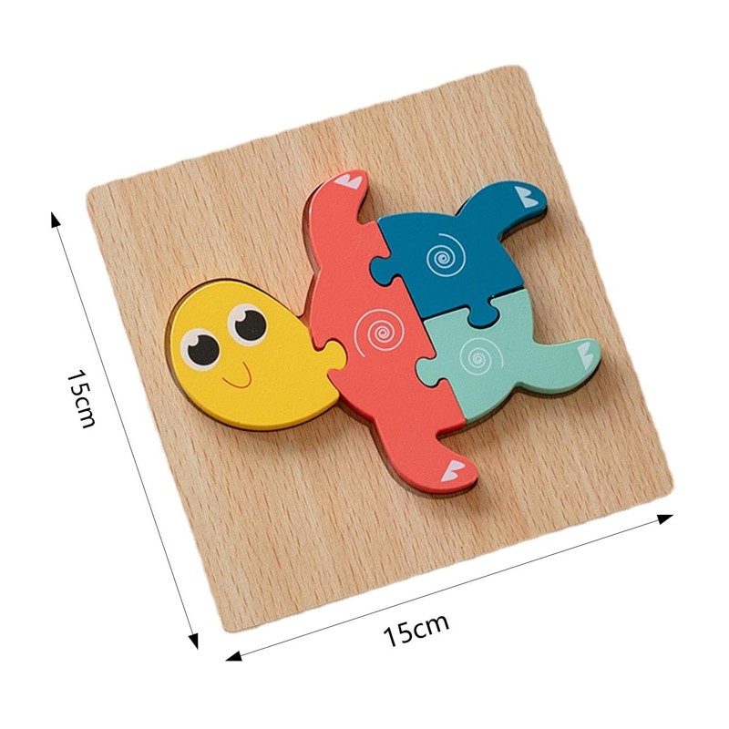 PUZZLE ROMPECABEZA DE MADERA ENCAJE DIDACTICO 15X15CM - 2
