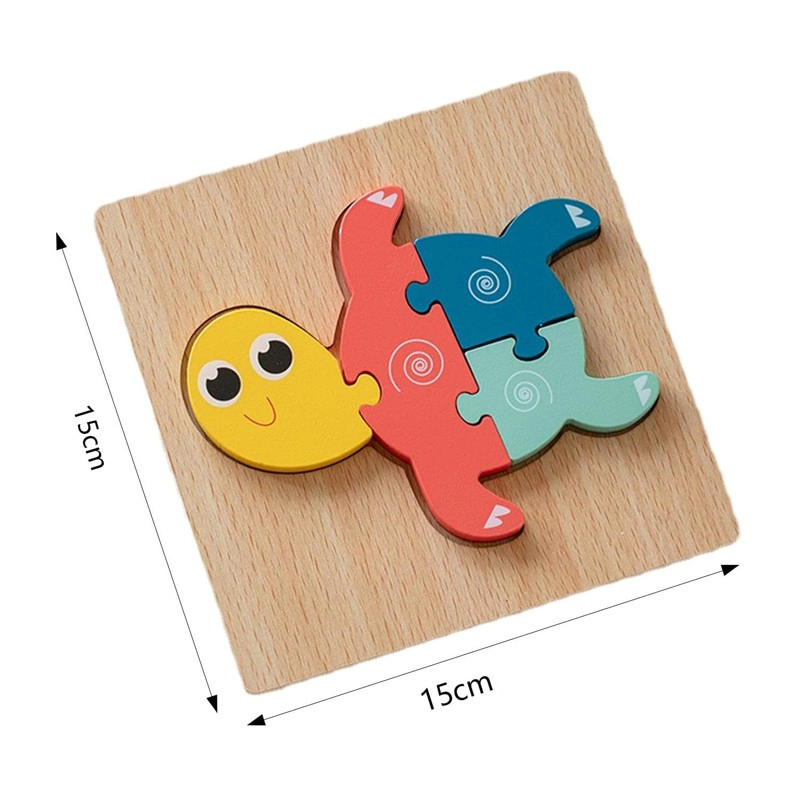 PUZZLE ROMPECABEZA DE MADERA ENCAJE DIDACTICO 15X15CM - 2
