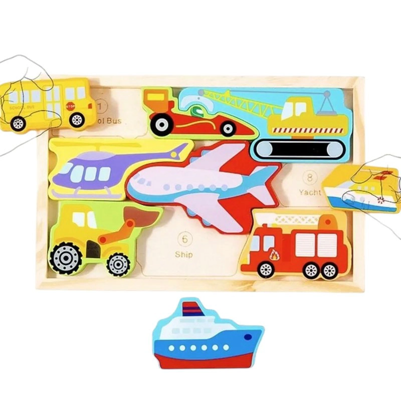ROMPECABEZA PUZZLE ENCAJE DE MADERA JUGUETE DIDACTICO NIÑOS - 2