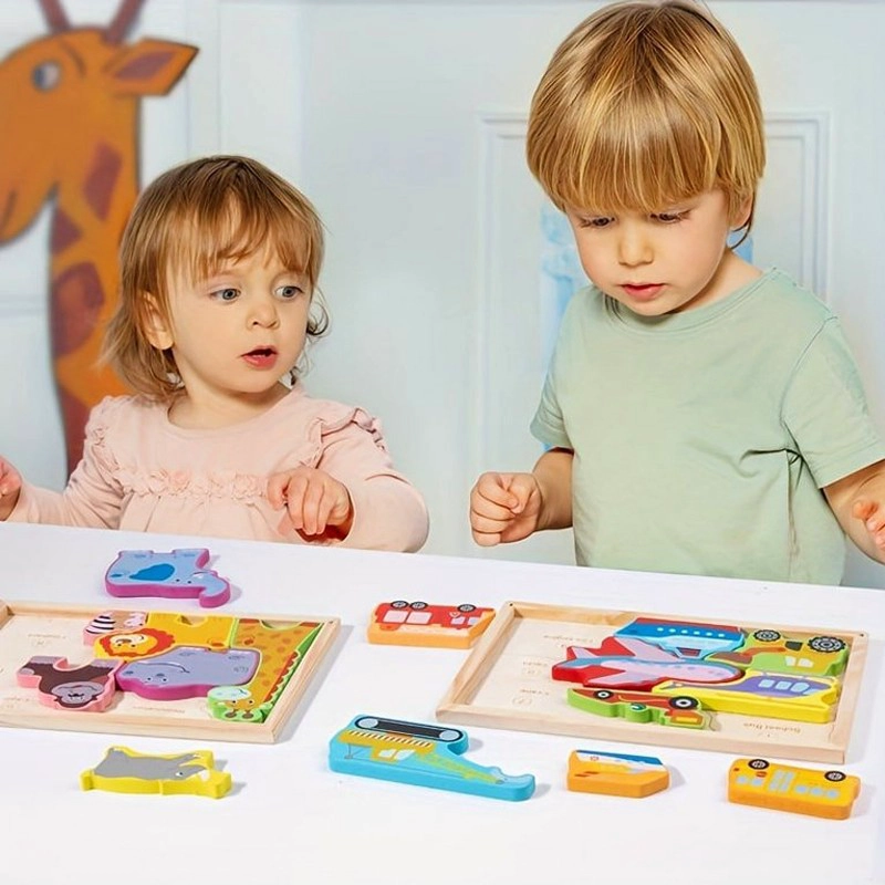ROMPECABEZA PUZZLE ENCAJE DE MADERA JUGUETE DIDACTICO NIÑOS - 6