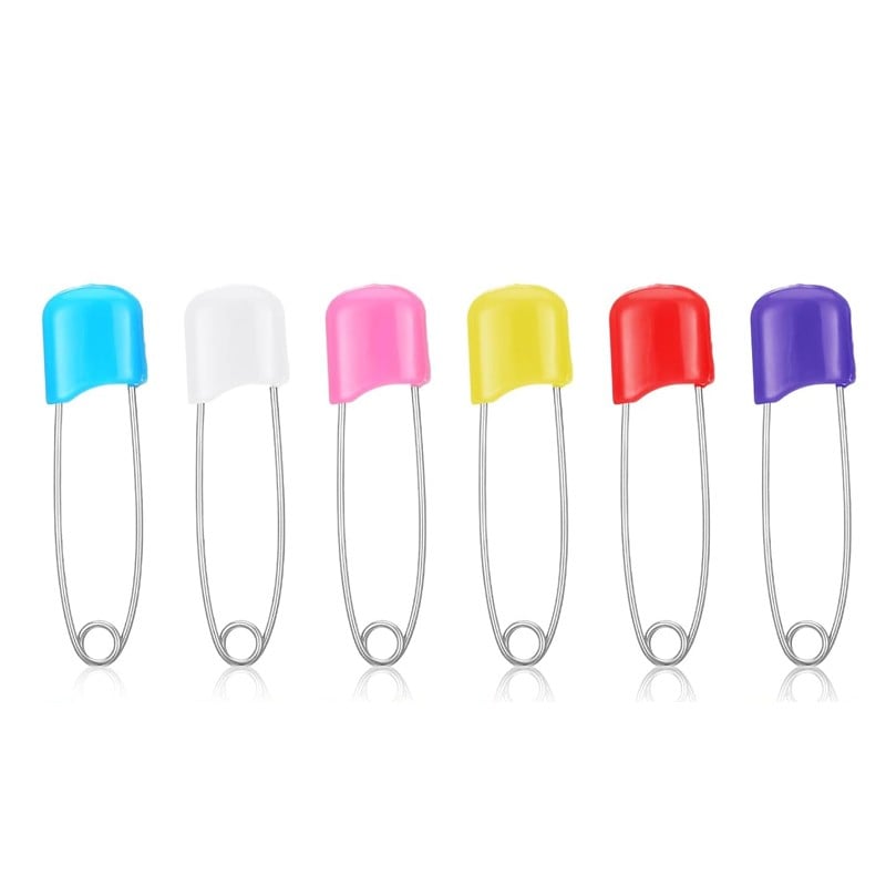 PIN IMPERDIBLE ALFILER DE GANCHO PARA ROPA BEBE PAÑAL - 1