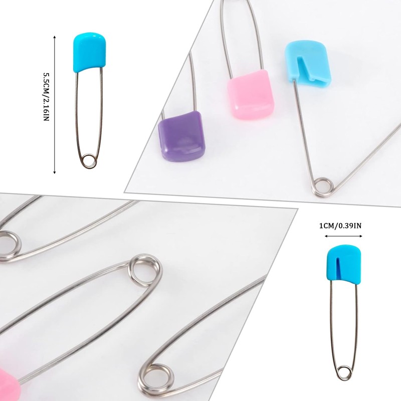 PIN IMPERDIBLE ALFILER DE GANCHO PARA ROPA BEBE PAÑAL - 2