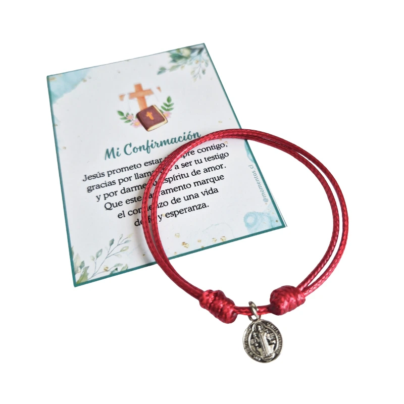 RECUERDOS ENCINTADOS CONFIRMACION 12 PULSERAS + TARJETAS - 1