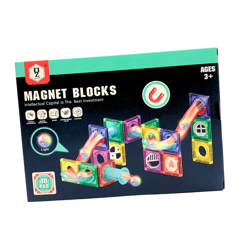 SET BLOQUES MAGNETICOS CONSTRUCCION JUEGO ARMABLE IMAN 40PZ - 4