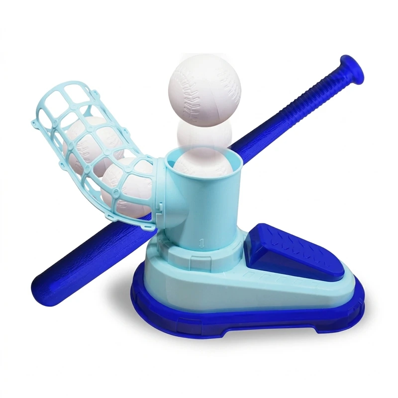 JUEGO LANZADOR BEISBOL INFANTIL MAQUINA BATEO PELOTA + BATE - 1