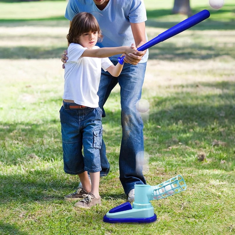 JUEGO LANZADOR BEISBOL INFANTIL MAQUINA BATEO PELOTA + BATE - 6