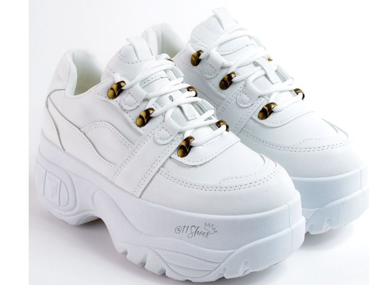ZAPATILLAS CON PLATAFOMA BLANCAS - 1