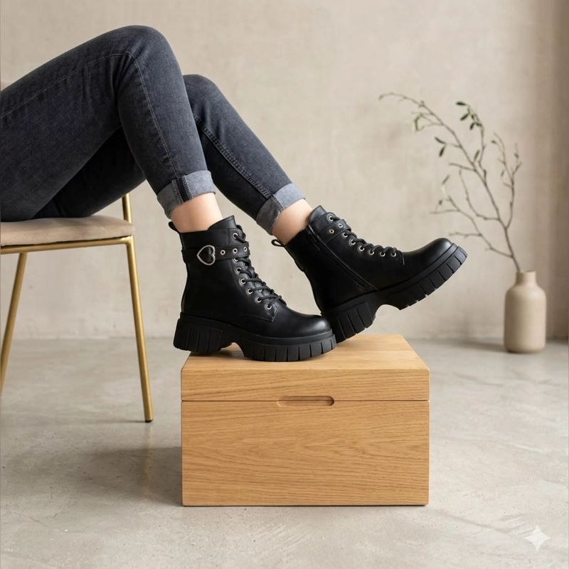 BOTA NEGRO MUJER PU ROMA 25-21 - 8