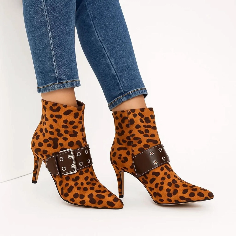 BOTIN ANIMAL PRINT MUJER GAMUZA TINA TINA-004 - 4