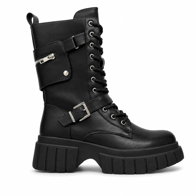 BOTA NEGRO MUJER PU SALEM 2546 - 1