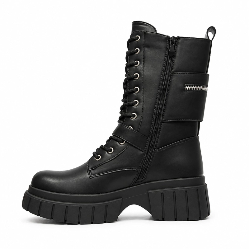 BOTA NEGRO MUJER PU SALEM 2546 - 2