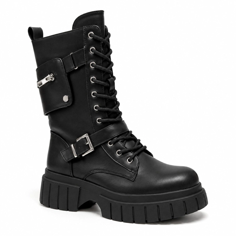 BOTA NEGRO MUJER PU SALEM 2546 - 3