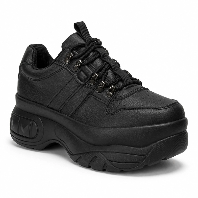 ZAPATILLA NEGRO MUJER ECOCUERO PRAGA 23-85 - 2
