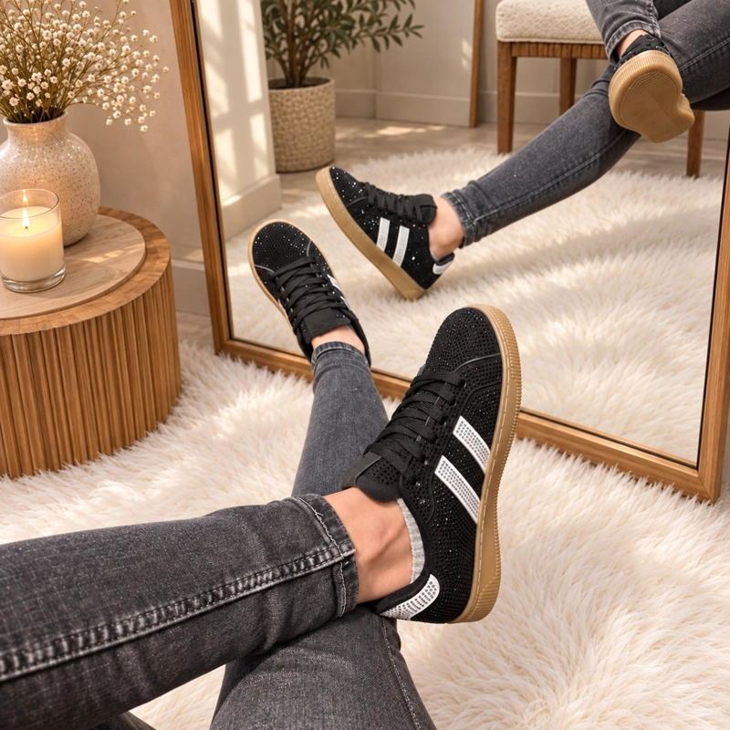 ZAPATILLA NEGRO MUJER ECOCUERO LUMI GB810 - 5