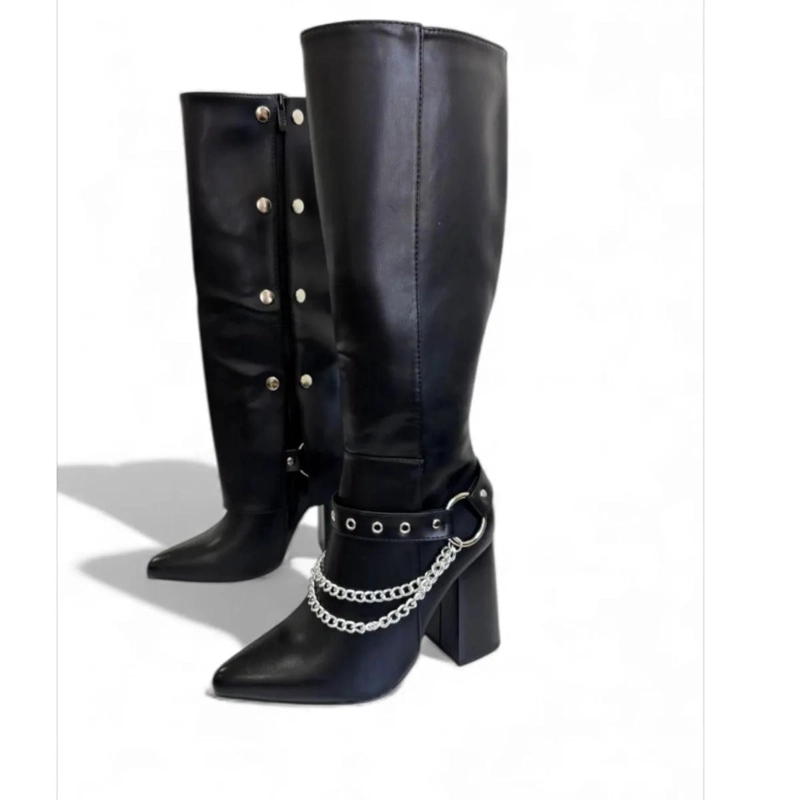 BOTA NEGRO MUJER ECOCUERO VENECIA 5Y16-1 - 1