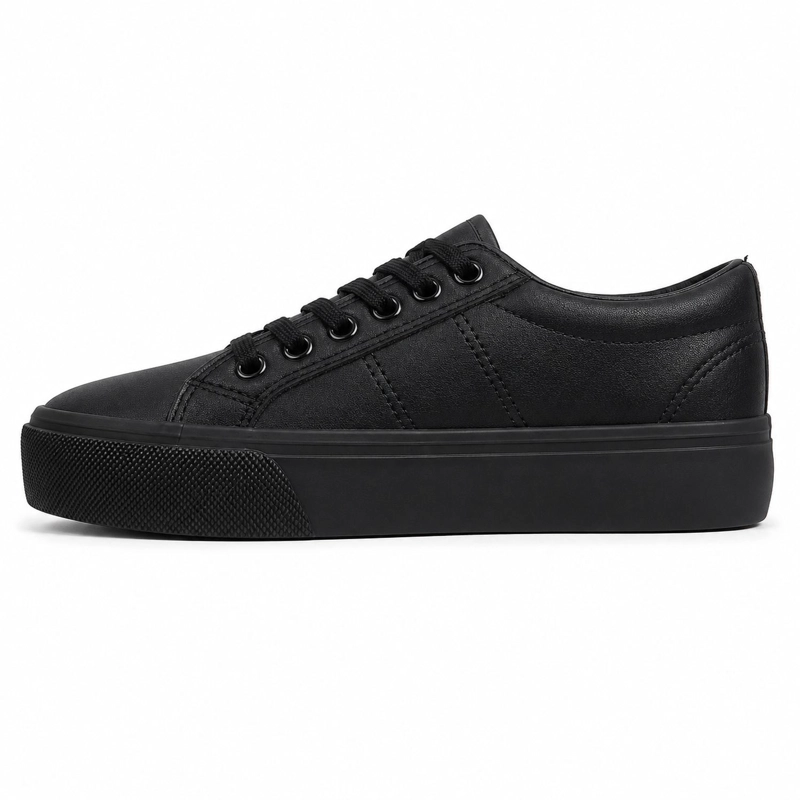 ZAPATILLA NEGRO UNISEX ECOCUERO BROOKLYN LD06 - 2