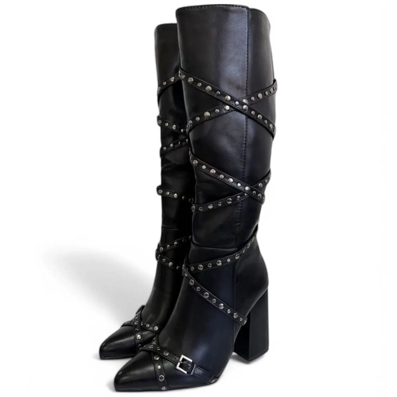 BOTA NEGRO MUJER ECOCUERO MONACO 5Y18-1 - 1