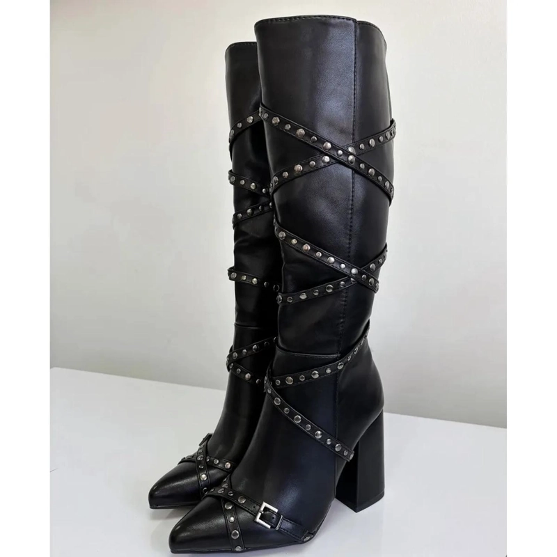 BOTA NEGRO MUJER ECOCUERO MONACO 5Y18-1 - 2