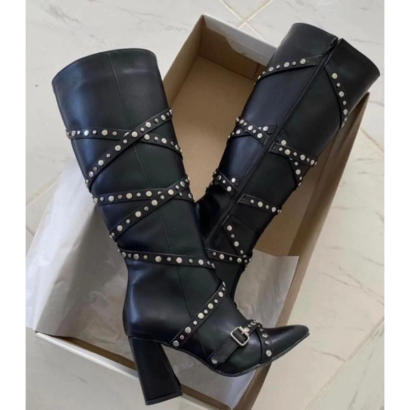 BOTA NEGRO MUJER ECOCUERO MONACO 5Y18-1 - 3