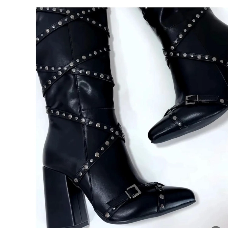 BOTA NEGRO MUJER ECOCUERO MONACO 5Y18-1 - 4