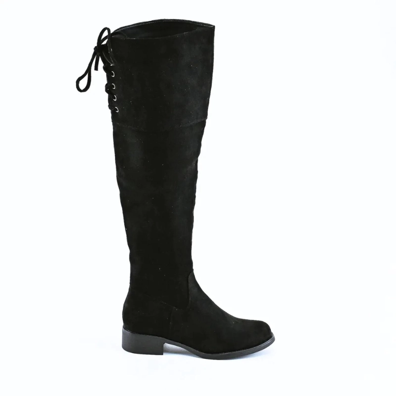 BOTAS BUCANERAS NEGRAS GAMUZA MUJER H851-1 - 3