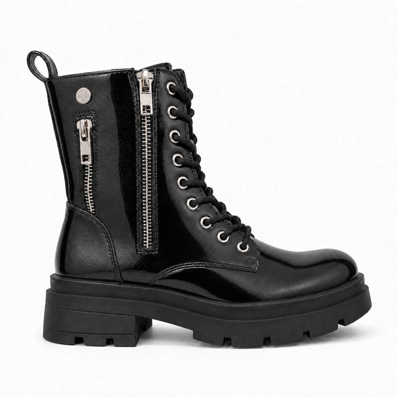 BOTA NEGRO MUJER CHAROL COMBAT 22-20A - 1