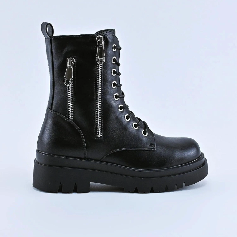 BOTA NEGRO MUJER PU COMBAT 22-20 - 3