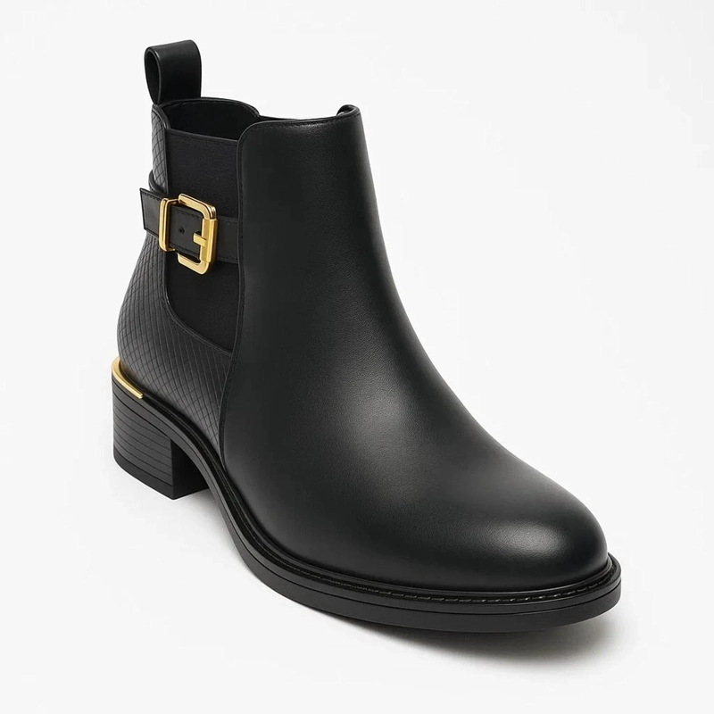 BOTIN NEGRO MUJER ECOCUERO VIENA N13 - 2
