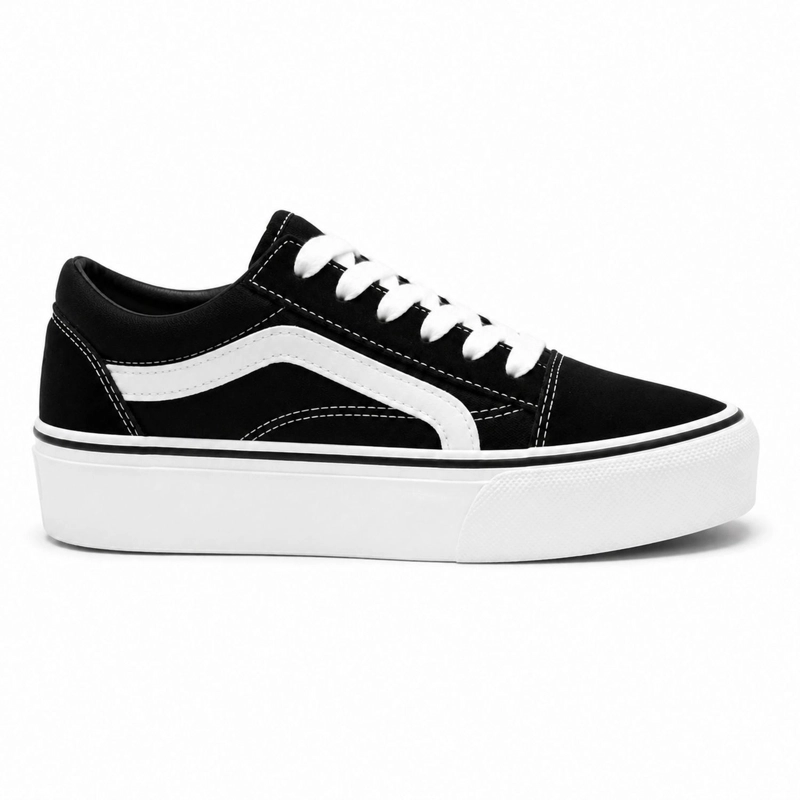 ZAPATILLA UIRBANA NEGRO MUJER GAMUZA SEUL D08 - 1