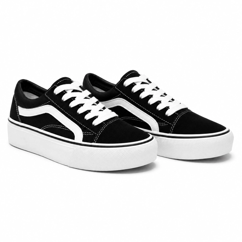 ZAPATILLA URBANA NEGRO MUJER GAMUZA SEUL D08 - 4