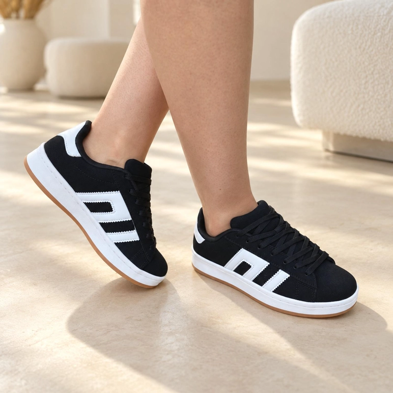 ZAPATILLA URBANA NEGRO MUJER GAMUZA ATLAS 340A - 7