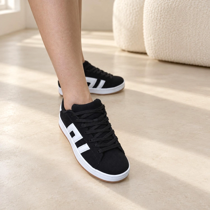 ZAPATILLA URBANA NEGRO MUJER GAMUZA ATLAS 340A - 8
