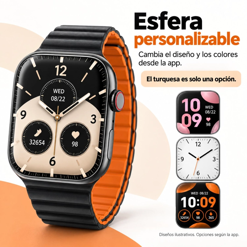SMARTWATCH RELOJ INTELIGENTE VIDVIE SW1615 NEGRO 2,1 LLAMADAS - 7