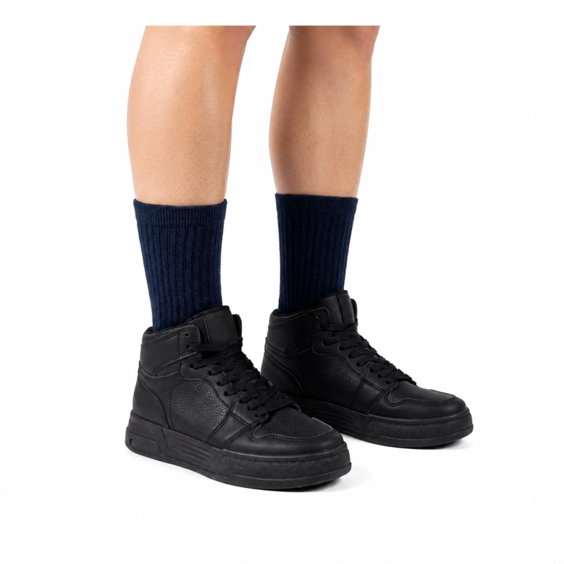 ZAPATILLA NEGRO UNISEX ECOCUERO AUSTIN M63 - 4