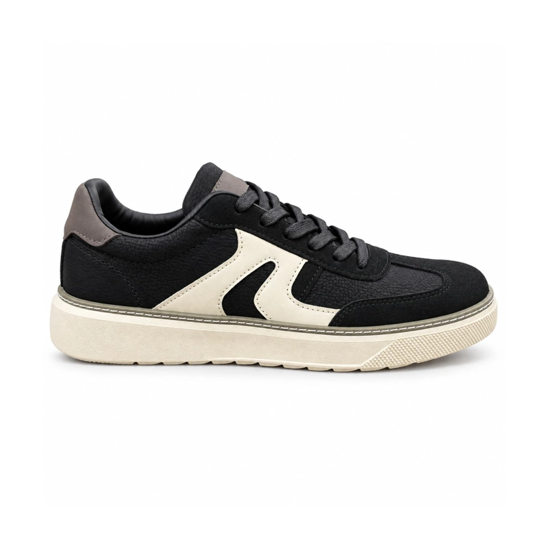 ZAPATILLA URBANA NEGRO HOMBRE ECOCUERO NOLAN A7747 - 1
