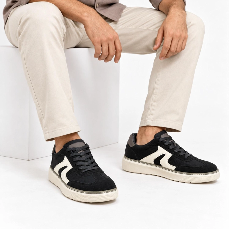 ZAPATILLA URBANA NEGRO HOMBRE ECOCUERO NOLAN A7747 - 2