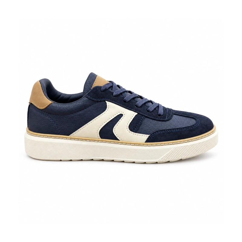 ZAPATILLA URBANA AZUL HOMBRE ECOCUERO NOLAN A7747 - 1